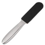 Tarka do pedicure z 10 wymiennymi wkładami 21,5 cm metalowa srebrna
