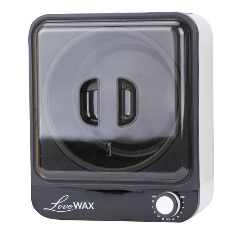 ALLE-7 Podgrzewacz do wosku na puszkę z teflonowym wkładem LoveWax BWW1 biało czarny 500 ml - obrazek 1