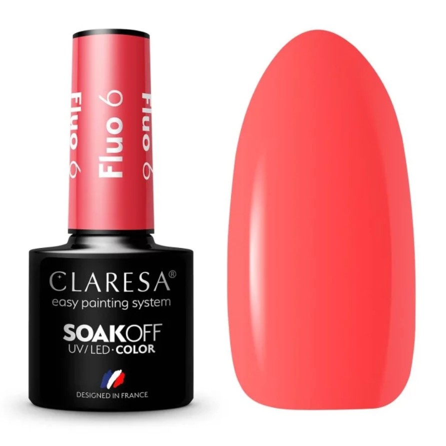 CLA-193 Claresa lakier hybrydowy FLUO 6 -5g - obrazek 1