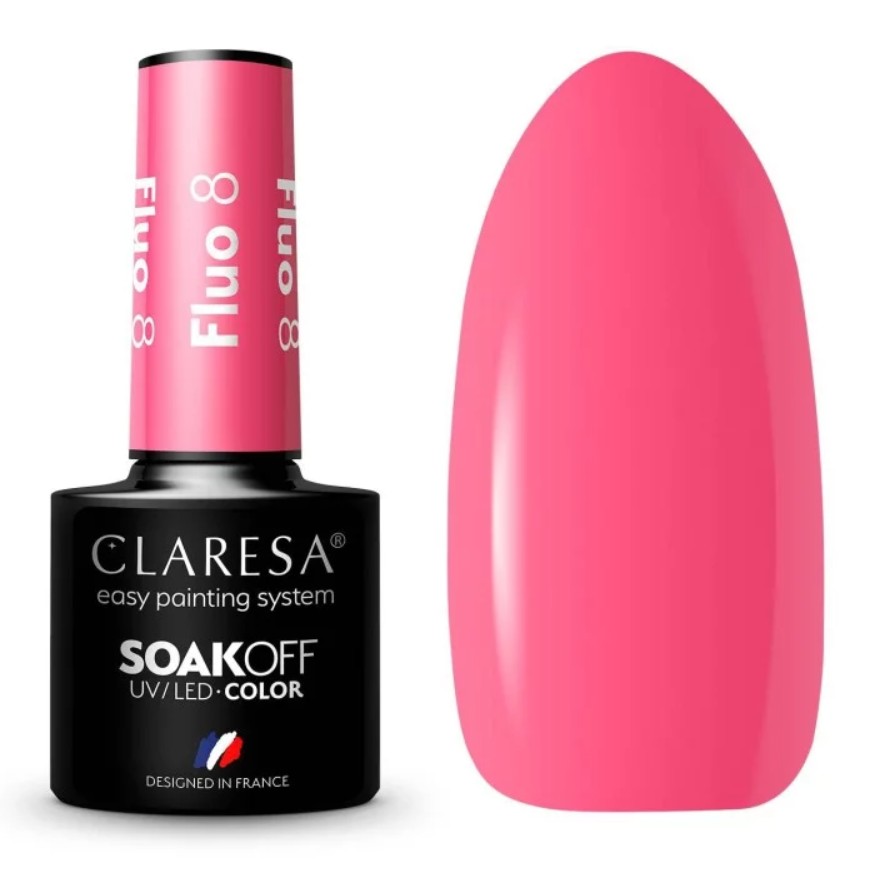 CLA-195 Claresa lakier hybrydowy FLUO 8 -5g - obrazek 1
