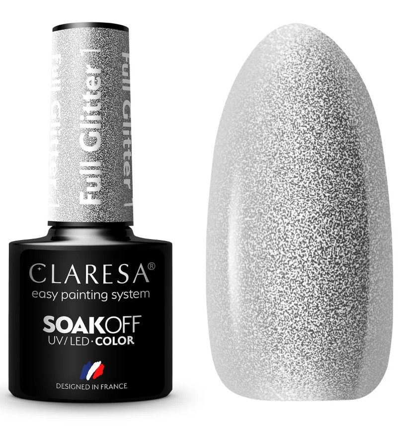 CLA-210 Claresa Lakier hybrydowy FULL GLITTER 1 -5g - obrazek 1
