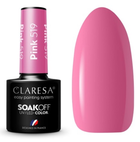 CLA-301 Claresa Lakier hybrydowy PINK 519 -5g - obrazek 1