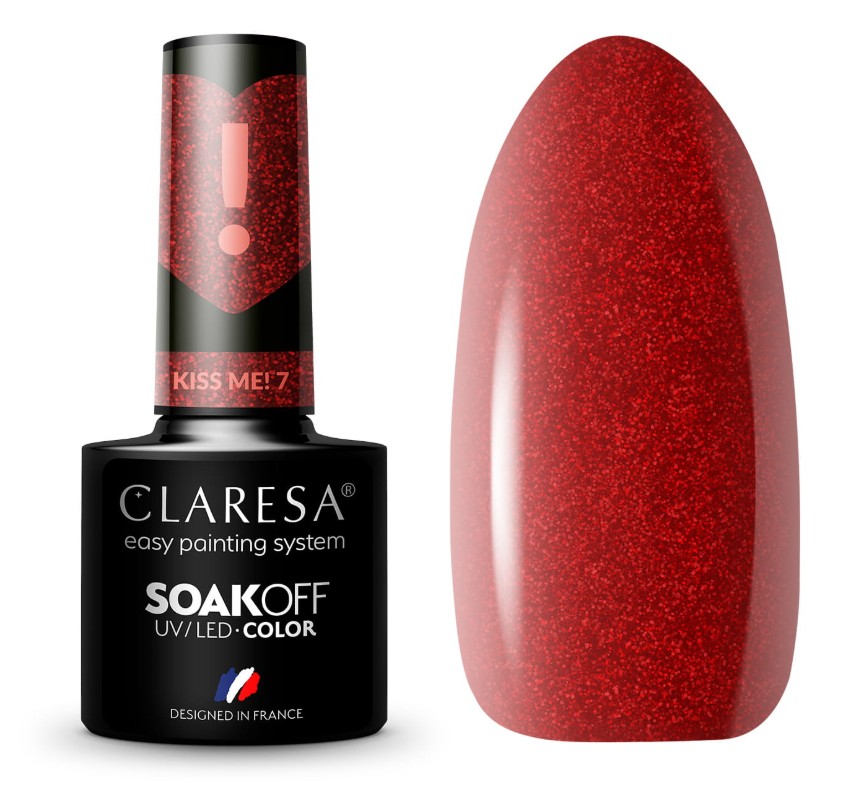 CLA-421 Claresa Lakier hybrydowy KISS ME 7 5g - obrazek 1