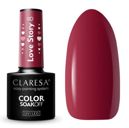 CLA-569 Claresa lakier hybrydowy LOVE STORY 8 - 5g - obrazek 1