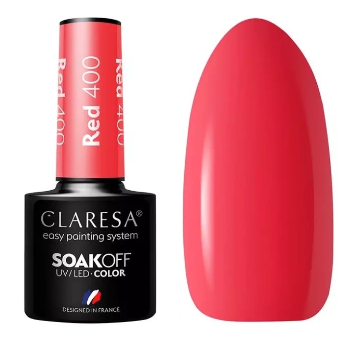 CLA-73 Claresa Lakier hybrydowy RED 400 -5g - obrazek 1