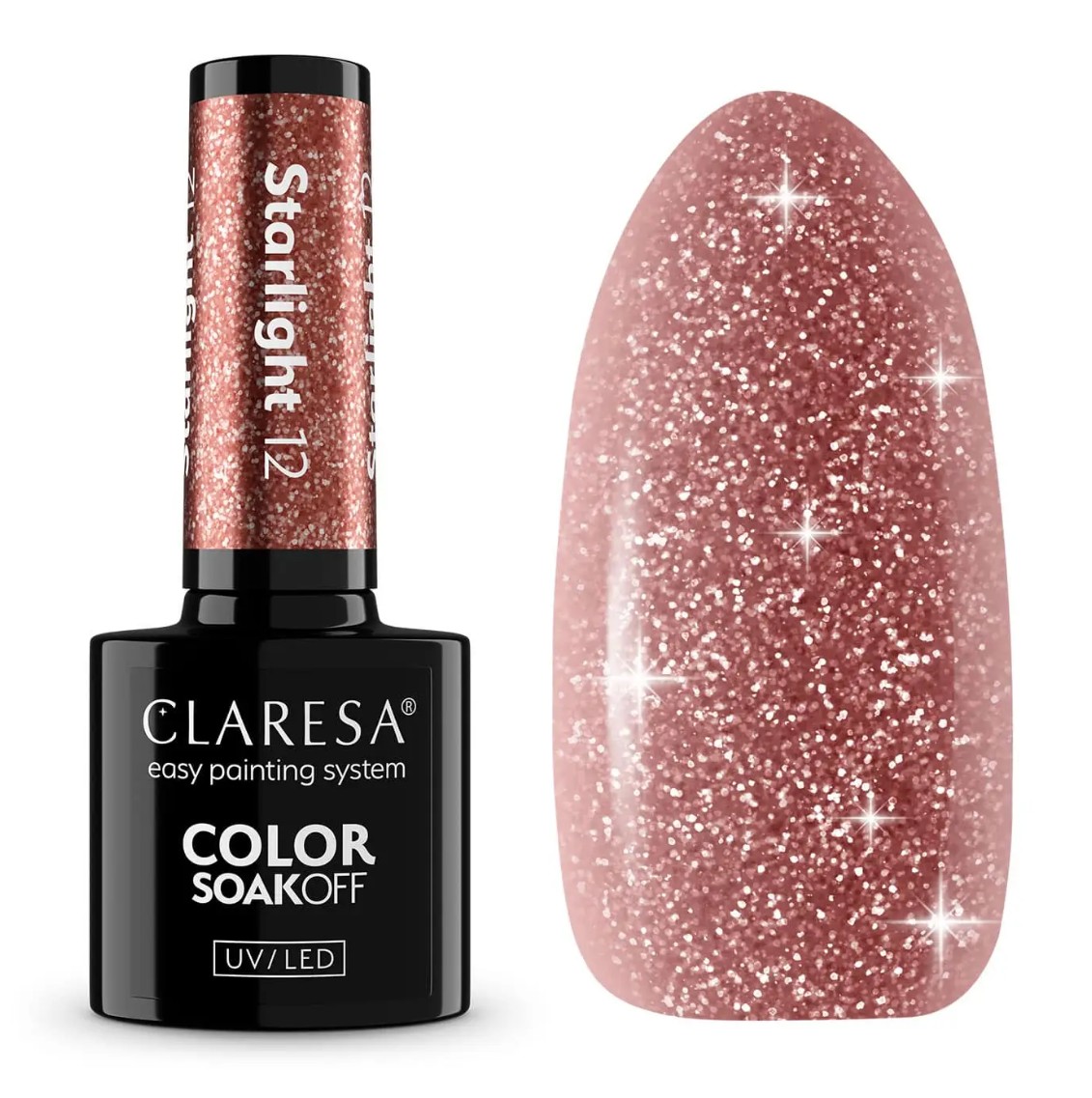 CLA-845 Claresa Lakier hybrydowy STARLIGHT 12 5g - obrazek 1