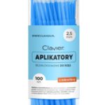 Clavier Aplikatory Bezwłókienkowe do Rzęs – 100 szt. – 2,5mm niebieskie