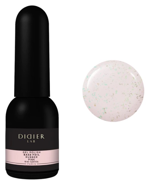DID-49 DIDIER KAMUFLUJĄCA BAZA KAUCZUKOWA Z DROBINKAMI FOIL - PINK 10ML - obrazek 1