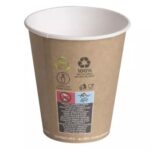 Kubki papierowe Green Leaf kraftowe 300 ml 50 sztuk