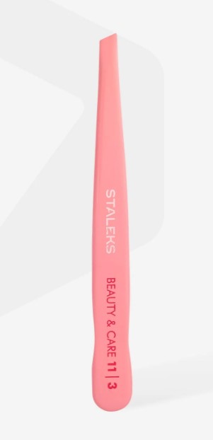 KOS-PRO-290 Staleks Pęseta do brwi BEAUTY & CARE 11 TYPE 3 (szeroka skośna) - obrazek 1