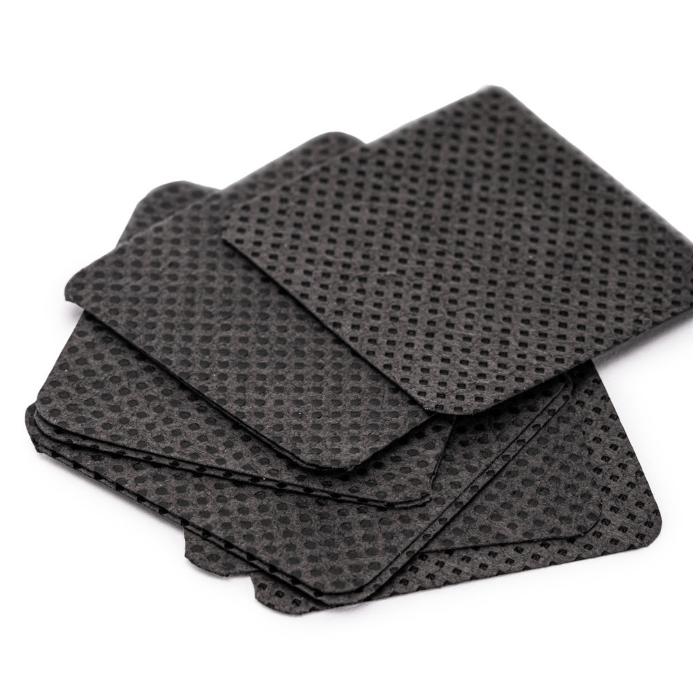 KOS-PRO-312 Waciki bezpyłowe perforowane do paznokci czarne 5x5 cm 540 szt - obrazek 1