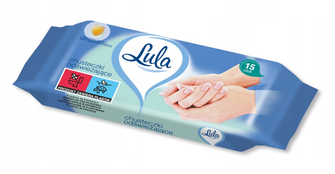 KOS-PRO-509 Lula Chusteczki odświeżające antybakteryjne 15szt - obrazek 1