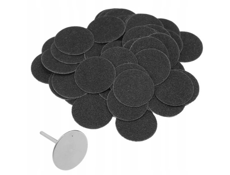 KOS-PRO-69 PODODISC ZESTAW Wymiennych nakładek 25mm 100szt Delikatne + Nośnik - obrazek 1