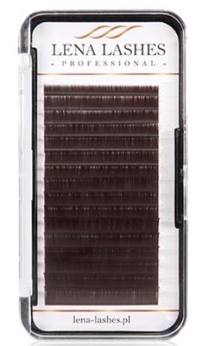 LENA-109 Lena Lashes Rzęsy Volume Dark Brown C 0,07 9mm - obrazek 1