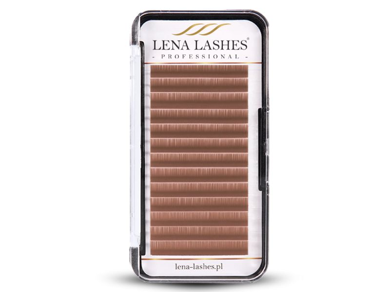 LENA-126 Rzęsy brązowe MATTE Coffee Toffee C 0.07 Mix Lena Lashes Professional - obrazek 1