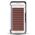 Rzęsy brązowe MATTE Warm Coffee C 0.07 Mix Lena Lashes Professional