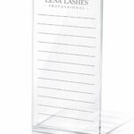Holder do rzęs szklany 14 x 7cm Biały Lena Lashes Professional