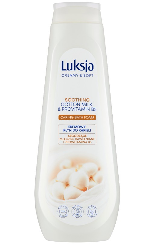 LUK-29 Luksja Płyn do kąpieli 900ml COTTON - obrazek 1