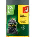 JAN NIEZBĘDNY Worki na śmieci MAGNUM FLEX & STRONG XXL 60L 20szt czarne