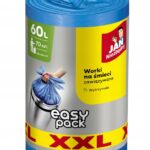 JAN NIEZBĘDNY Worki na śmieci Easy Pack 60L 70szt niebieskie