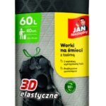 JAN NIEZBĘDNY Worki na śmieci z taśmą 60l 40szt czarne