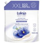 Luksja Mydło w płynie ZAPAS 1500 ml LINSEED&RICE MILK