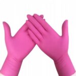 Rękawiczki nitrylowe XS fuksja RED ROSE 100szt medaSEPT MAGENTA