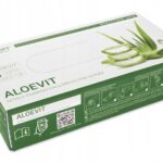 Rękawiczki nitrylowe XS zielone z aloesem 100szt medaSEPT ALOEVIT