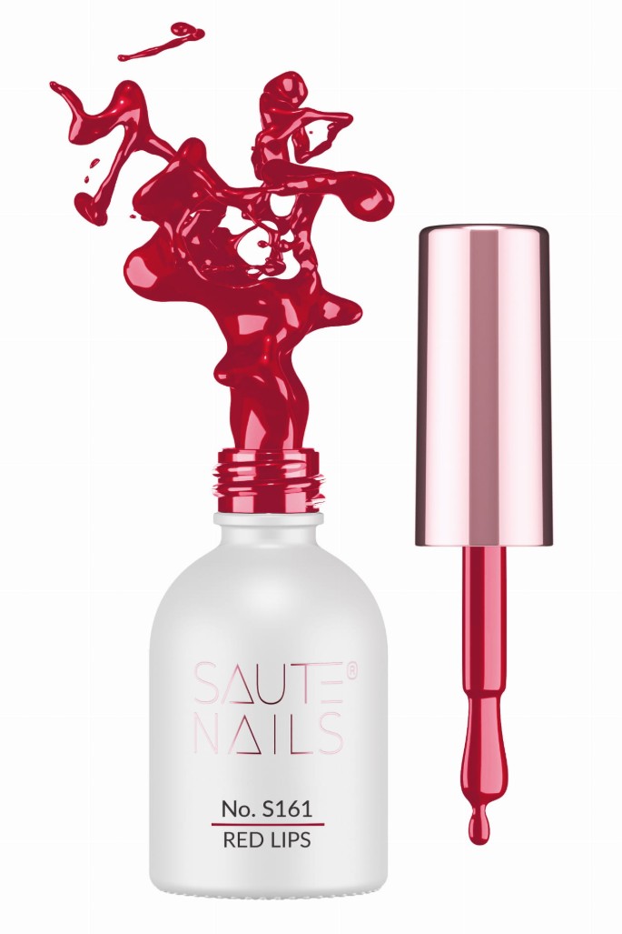 SL-14 Saute Nails Lakier hybrydowy S161 Red Lips 8 ml - obrazek 1