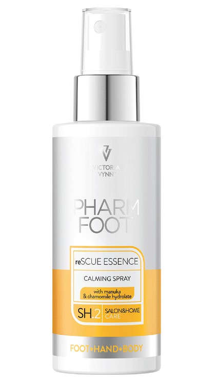 VICT-1285 PHARM FOOT KOJĄCY SPRAY z ekstraktem z miodu manuka i hydrolatem z rumianku CALMING SPRAY with manuka & chamomile hydrolate PHARM FOOT reSCUE ESSENCE 150ml - obrazek 1