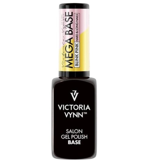 VICT-919 Victoria Vynn Gel Polish MEGA BASE Blink Pink 8ml Baza hybrydowa,budująca, róż z drobinkami - obrazek 1