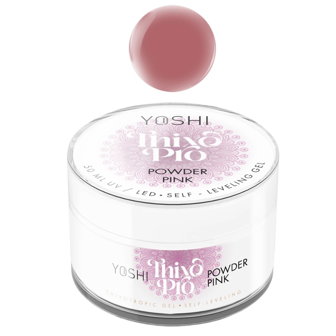 YSI-412 YOSHI Żel Samopoziomujący Thixo PRO Gel UV LED Powder Pink 50ml - obrazek 1