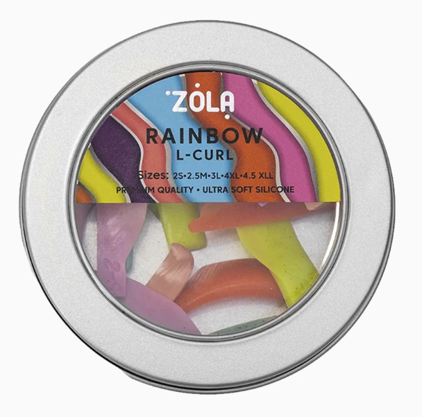 ZOL-41 Zola Silikonowe wałeczki do laminacji Rainbow L-Curl (2S, 2.5M, 3L, 4XL, 4.5XLL) - obrazek 1