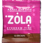 Zola Farbka do brwi z kolagenem 03 Brown saszetka 5 ml
