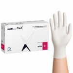 Rękawice nitrylowe bezpudrowe easyCARE Flex White białe Rozm. S 100szt. ZARYS