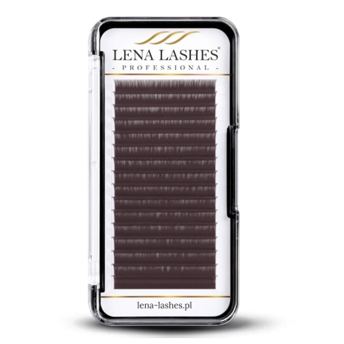 lena_lashes_dark_brown_1x1_50kb Rzęsy brązowe Dark Brown C 0,07 mm Lena Lashes Professio - obrazek 1